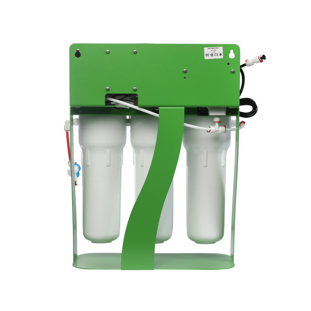 Ecosoft PURE Balance RO filter met pomp achterkant rack