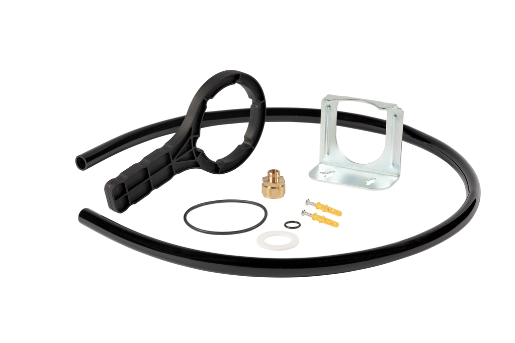 Terugspoelfilter 1" AQMOS met drukregelaar en manometer aansluittoebehoren