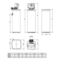AQMOS FLEX-10 Waterontharder afmetingen