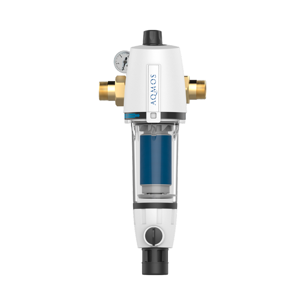 AQMOS Terugspoelfilter 1" met drukregelaar en manometer