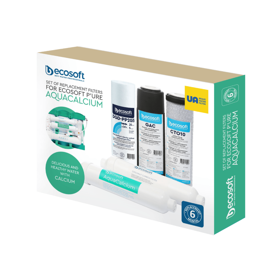 Ecosoft PURE AquaCalcium vervangingsfilters 6 maanden